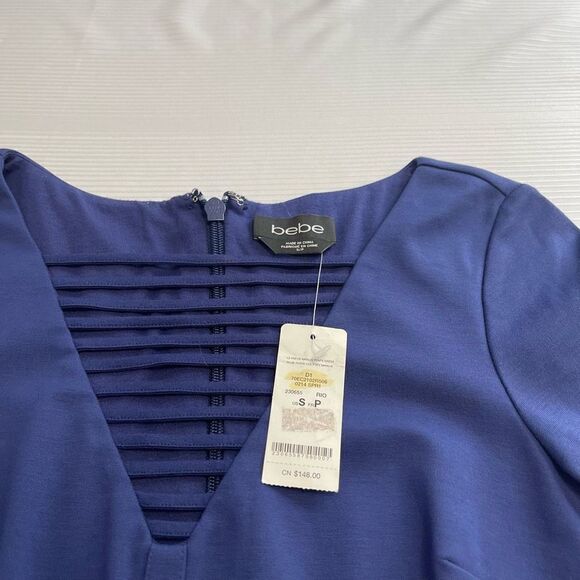 NWT Bebe Blue Bandage Style Dress Size Small New - Picture 3 of 9